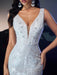 Shein Glamrae Elegante y lujoso vestido de sirena con escote profundo - Quierox - Tienda Online