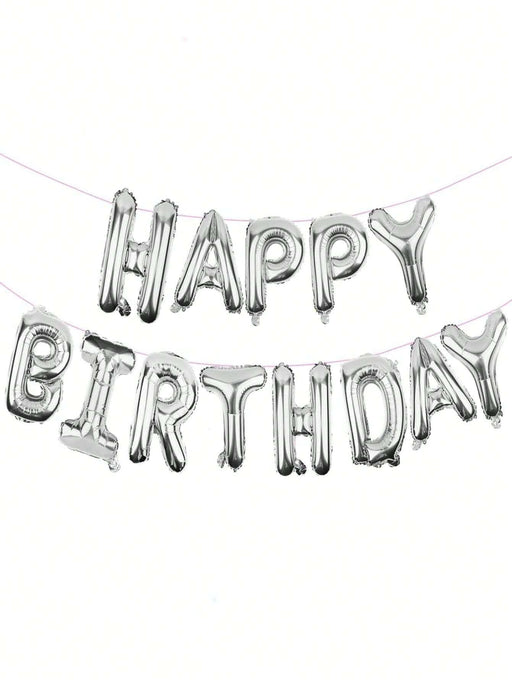 Shein Globos de aluminio con letras de feliz cumpleaños, decoraciones para fiestas con inflador y cuerdas, 16" - Quierox - Tienda Online