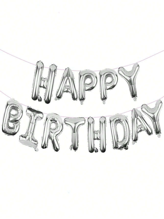 Shein Globos de aluminio con letras de feliz cumpleaños, decoraciones para fiestas con inflador y cuerdas, 16" - Quierox - Tienda Online