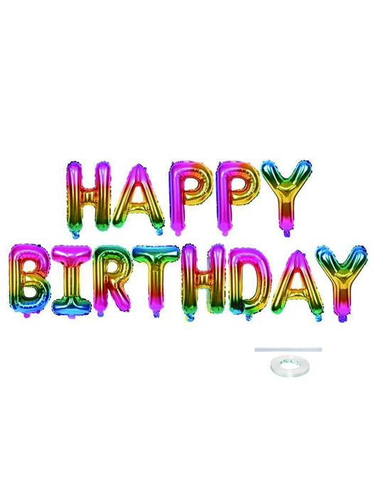 Shein Globos de aluminio con letras de feliz cumpleaños, decoraciones para fiestas con inflador y cuerdas, 16" - Quierox - Tienda Online