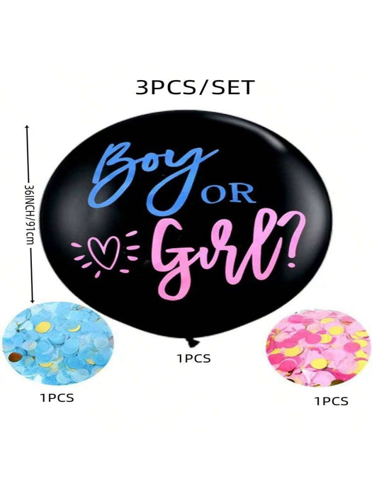 Shein globos de látex redondos negros para decoraciones de fiesta de revelación de género - Quierox - Tienda Online