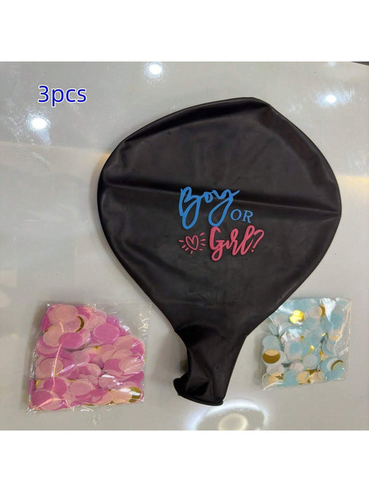 Shein globos de látex redondos negros para decoraciones de fiesta de revelación de género - Quierox - Tienda Online