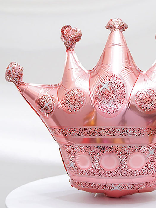 SHEIN Globos decorativos de corona rosa y azul de 30 pulgadas para fondo de fiesta - Quierox - Tienda Online