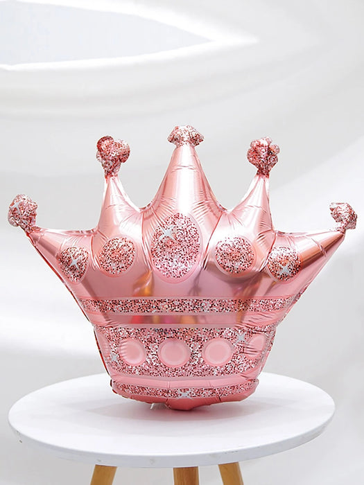 SHEIN Globos decorativos de corona rosa y azul de 30 pulgadas para fondo de fiesta - Quierox - Tienda Online