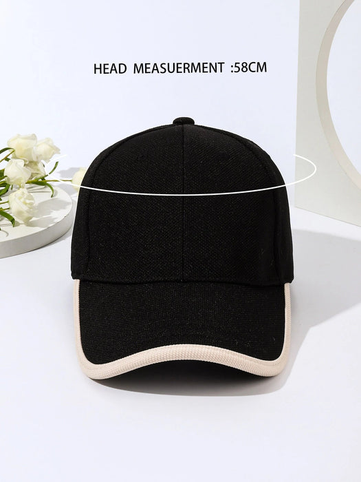 SHEIN Gorra de béisbol casual con ribete con contraste - Quierox - Tienda Online