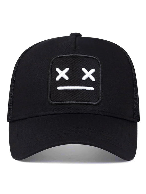 Shein gorra de béisbol con cara sonriente bordada para hombre - Quierox - Tienda Online