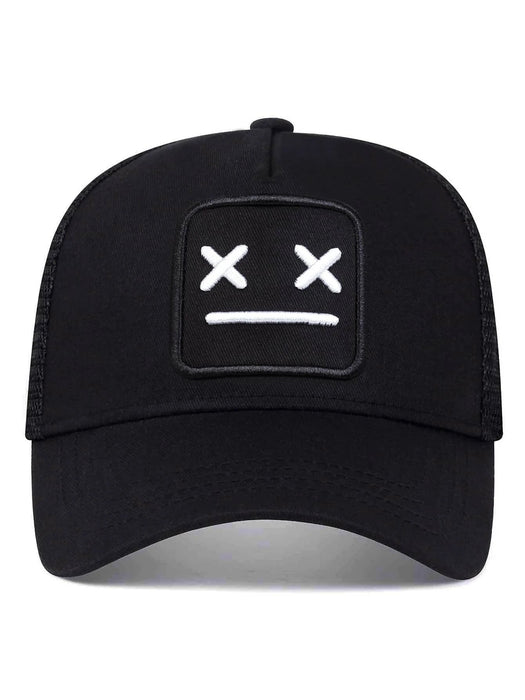 Shein gorra de béisbol con cara sonriente bordada para hombre - Quierox - Tienda Online