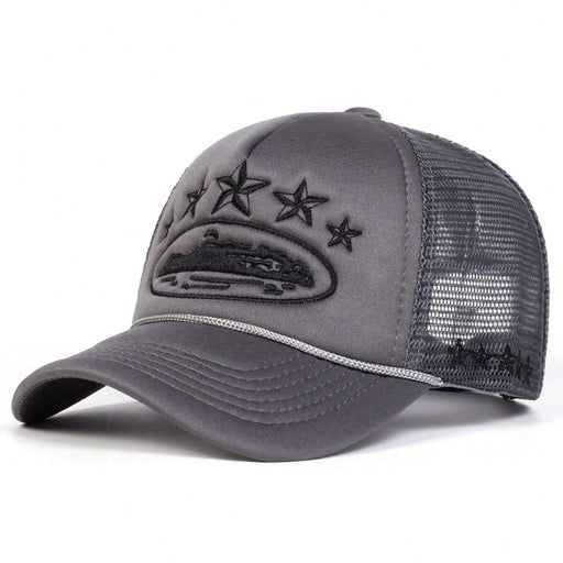 SHEIN Gorra de camionera bordada con estrella de cinco puntas para mujer - Quierox - Tienda Online