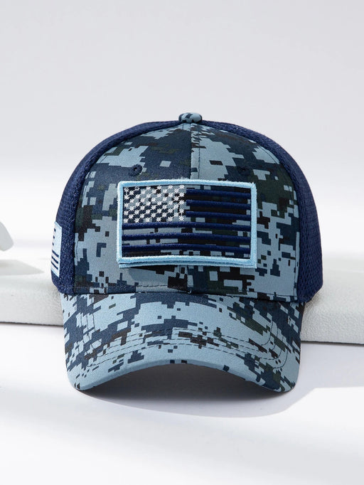 Shein Gorra de malla con bandera bordada para hombre, cierre de velcro, estilo urbano - Quierox - Tienda Online