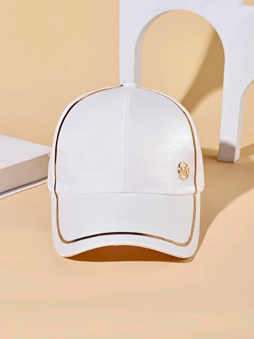 SHEIN Gorra informal elegante de satén con barra de cobre para mujer - Quierox - Tienda Online