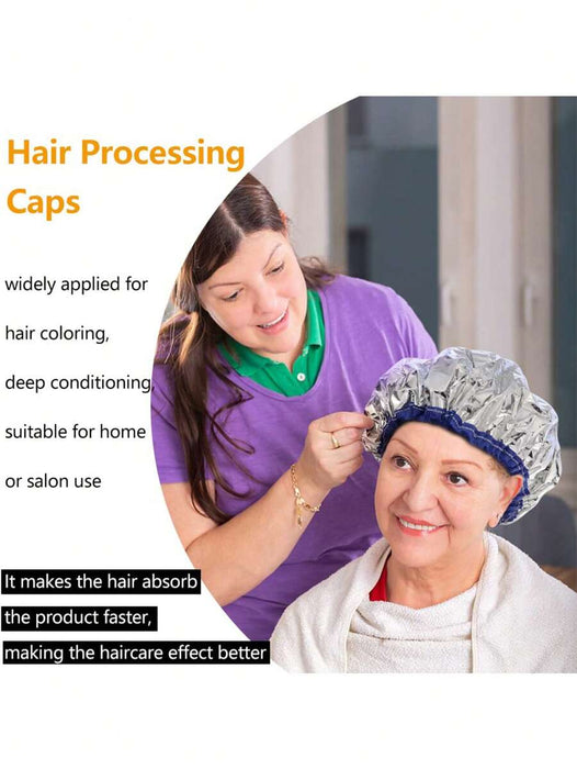 Shein Gorro térmico de aluminio para el cabello, gorro de ducha, reutilizable, ideal para teñir y tratar el cabello - Quierox - Tienda Online