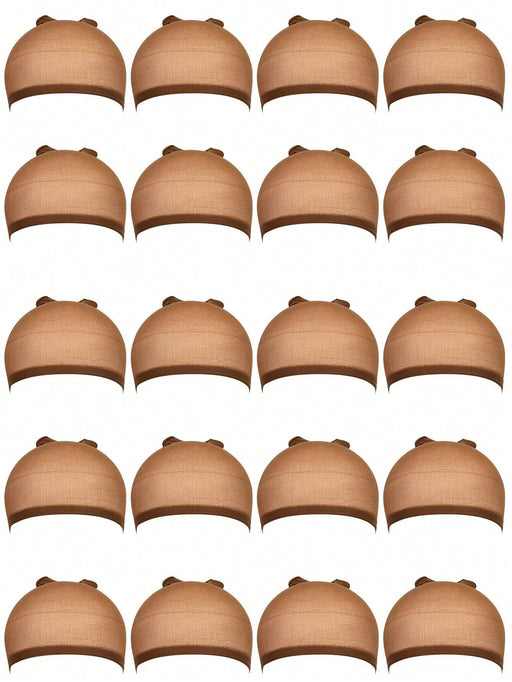Shein Gorros de peluca elásticos para mujer, color marrón claro, 20 piezas - Quierox - Tienda Online