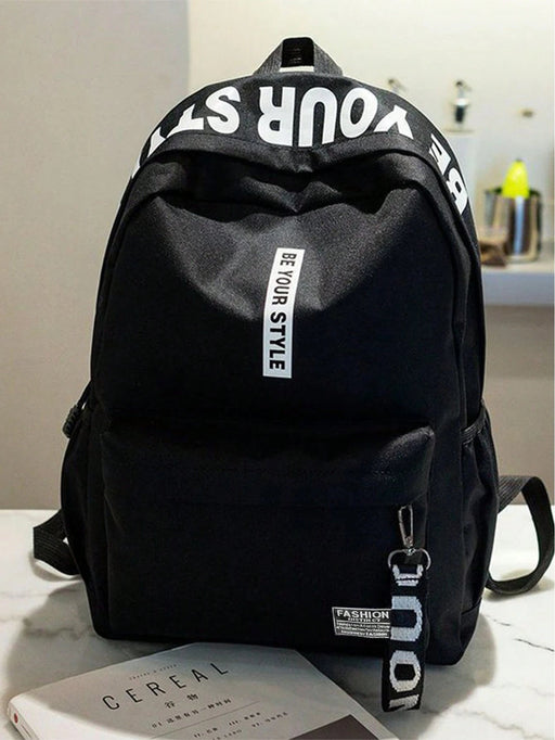 Shein Gran mochila de gran capacidad, bolsa de hombro ligera de dacron - Quierox - Tienda Online