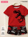 Shein GraphicGems Conjunto para bebé niño: camiseta y pantalón corto con estampado - Quierox - Tienda Online