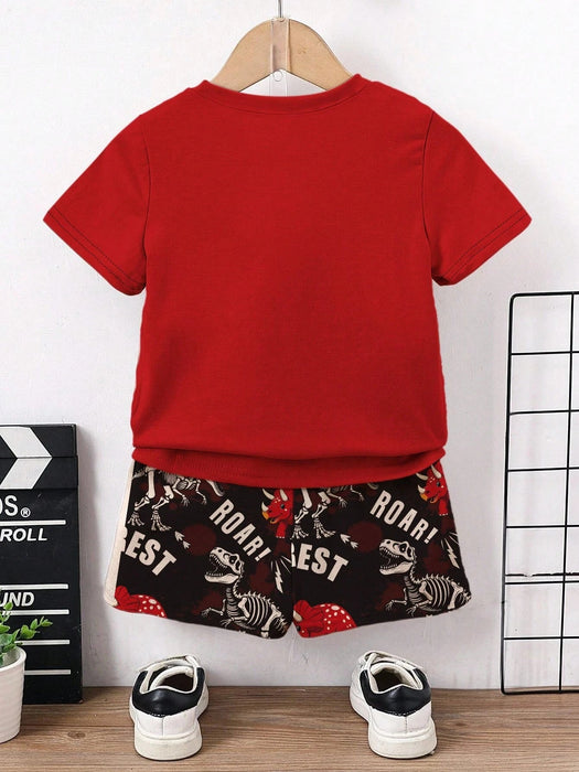 Shein GraphicGems Conjunto para bebé niño: camiseta y pantalón corto con estampado - Quierox - Tienda Online