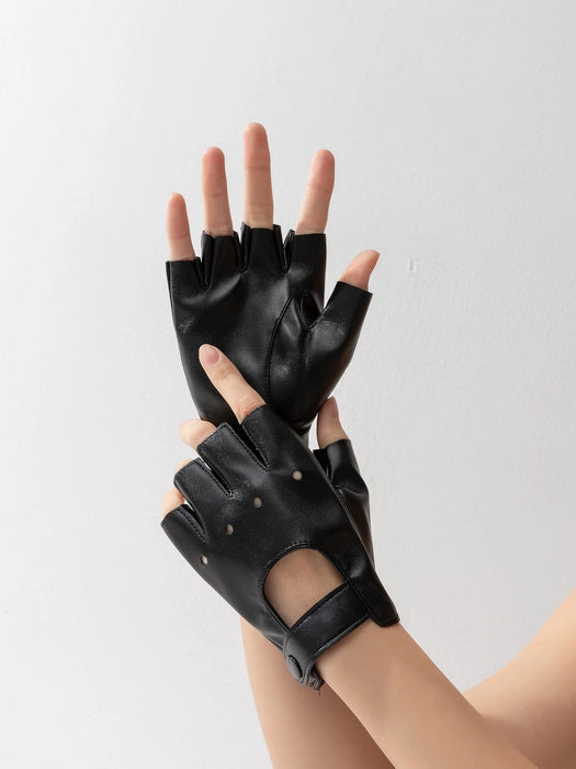 SHEIN Guantes sin dedos con diseño calado urbano - Quierox - Tienda Online