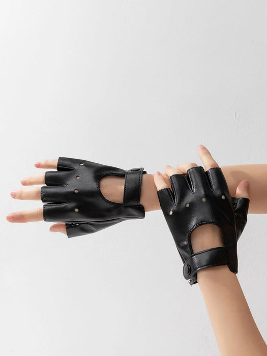 SHEIN Guantes sin dedos con diseño calado urbano - Quierox - Tienda Online
