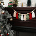 Shein Guirnalda de borlas navideñas y guirnaldas de pompones rojos, blancos, verdes y marrones para colgar en la pared - Quierox - Tienda Online