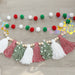Shein Guirnalda de borlas navideñas y guirnaldas de pompones rojos, blancos, verdes y marrones para colgar en la pared - Quierox - Tienda Online