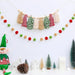 Shein Guirnalda de borlas navideñas y guirnaldas de pompones rojos, blancos, verdes y marrones para colgar en la pared - Quierox - Tienda Online
