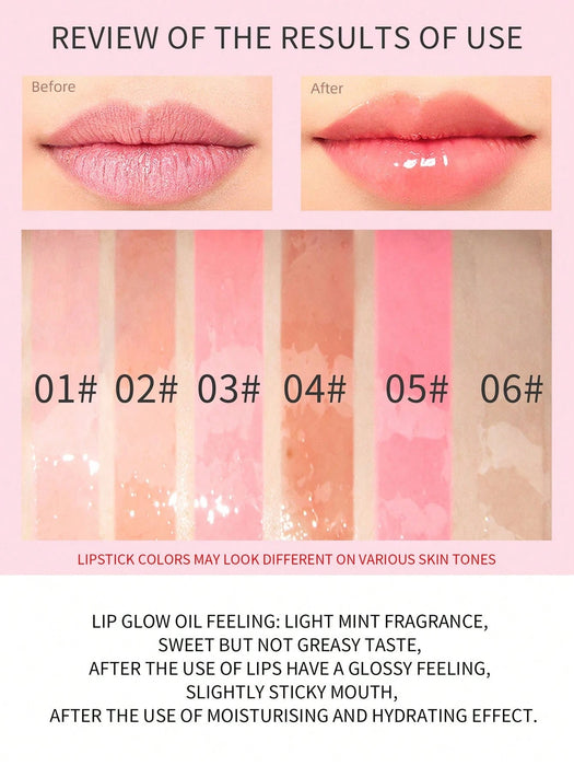 SHEIN HelloKiss Aceite de labios hidratante con color, no pegajoso, nutritivo & de larga duración - Quierox - Tienda Online