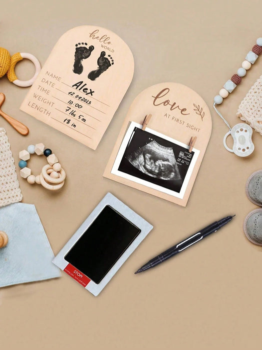 Shein Hermoso cartel a doble cara para el anuncio de su embarazo o el nacimiento de su bebé - Quierox - Tienda Online