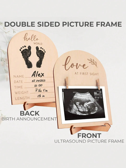 Shein Hermoso cartel a doble cara para el anuncio de su embarazo o el nacimiento de su bebé - Quierox - Tienda Online