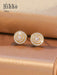 SHEIN Hihho 1 par de pendientes de botón con circonita completa - Quierox - Tienda Online