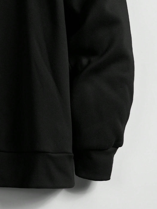 SHEIN HIMLAND Sudadera informal de cuello redondo para hombre, suave, cómoda y elegante, manga larga. - Quierox - Tienda Online