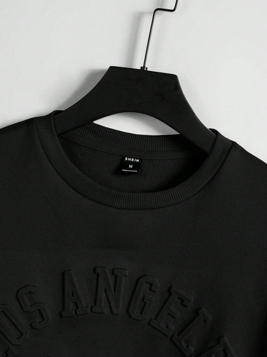 SHEIN HIMLAND Sudadera informal de cuello redondo para hombre, suave, cómoda y elegante, manga larga. - Quierox - Tienda Online