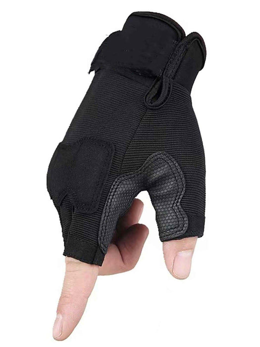 SHEIN Hombres 1 par Guantes sin dedo unicolor de moda para exterior - Quierox - Tienda Online