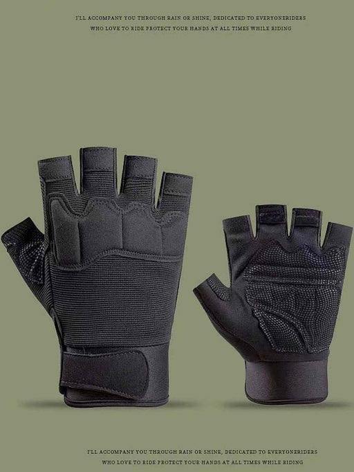 SHEIN Hombres 1 par Guantes sin dedo unicolor de moda para exterior - Quierox - Tienda Online