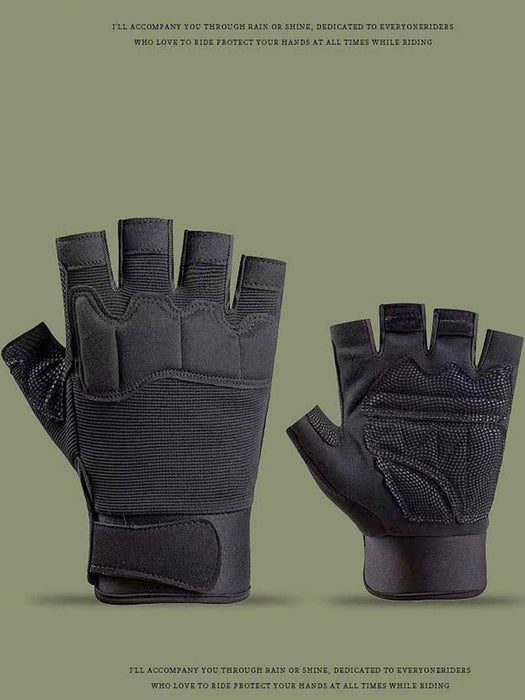 SHEIN Hombres 1 par Guantes sin dedo unicolor de moda para exterior - Quierox - Tienda Online