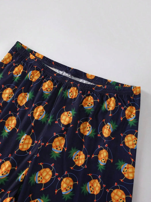 Shein Hombres 2 piezas Shorts de dormir con estampado de cintura elástica - Quierox - Tienda Online