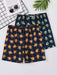 Shein Hombres 2 piezas Shorts de dormir con estampado de cintura elástica - Quierox - Tienda Online