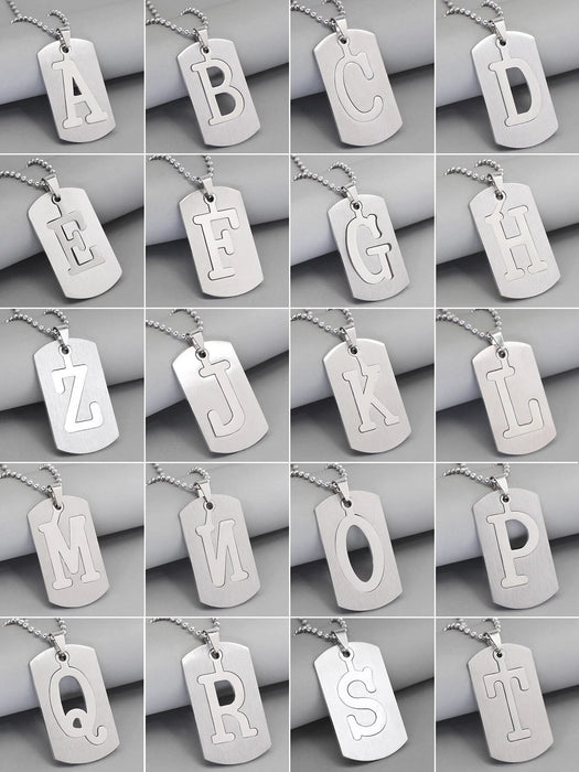 Shein Hombres Collar con dije geométrico y detalle de letra M - Quierox - Tienda Online