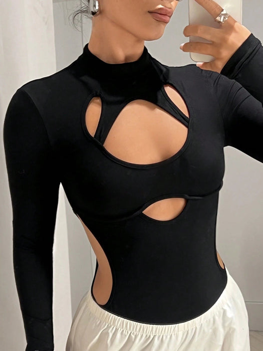 SHEIN ICON Body con cuello alto y recortes - Quierox - Tienda Online