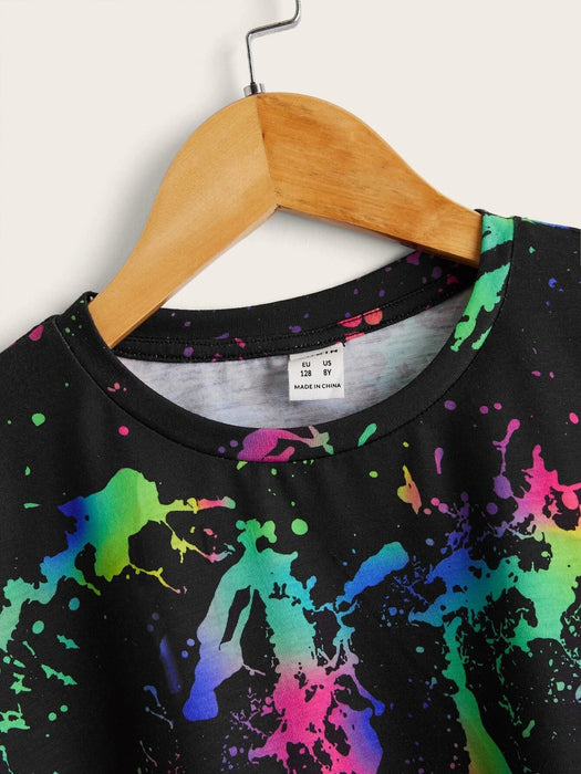 SHEIN ICON Camiseta Gráfica Impresa Con Tinta Reflectante - Quierox - Tienda Online