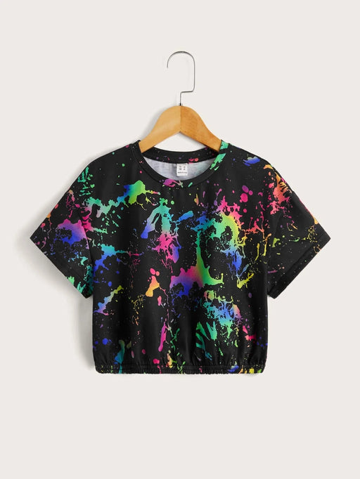 SHEIN ICON Camiseta Gráfica Impresa Con Tinta Reflectante - Quierox - Tienda Online