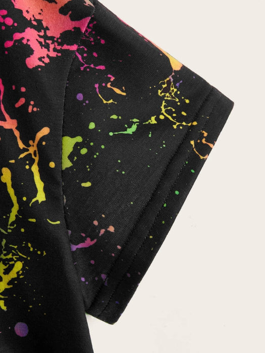 SHEIN ICON Camiseta Gráfica Impresa Con Tinta Reflectante - Quierox - Tienda Online