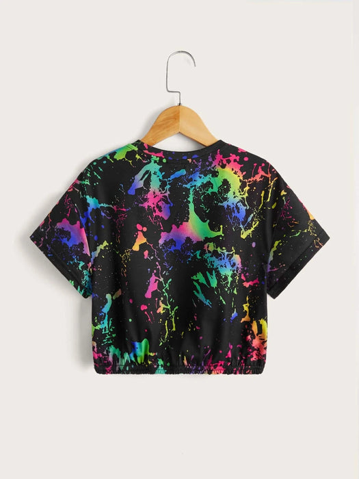 SHEIN ICON Camiseta Gráfica Impresa Con Tinta Reflectante - Quierox - Tienda Online