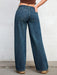 SHEIN ICON Jeans de color liso, estilo casual y versátil de pierna ancha con bolsillos - Quierox - Tienda Online