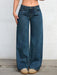 SHEIN ICON Jeans de color liso, estilo casual y versátil de pierna ancha con bolsillos - Quierox - Tienda Online