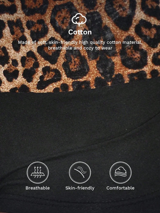 SHEIN ICON Shorts negros mini ultrabajos con estampado de leopardo - Quierox - Tienda Online