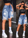SHEIN ICON Shorts vaqueros desgastados informales de verano - Quierox - Tienda Online