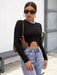 SHEIN ICON Top corto con detalle de anilla en D bajo asimétrico - Quierox - Tienda Online