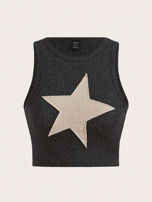SHEIN ICON Top tank crop con estampado de estrella - Quierox - Tienda Online