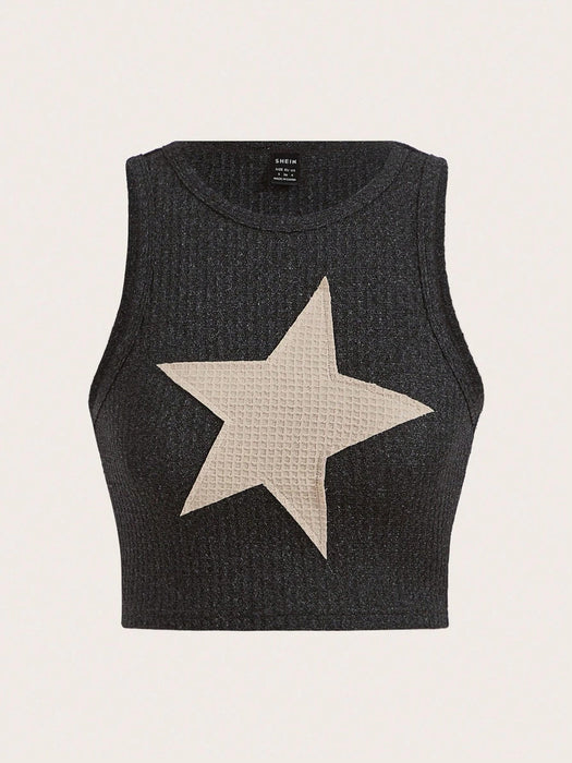 SHEIN ICON Top tank crop con estampado de estrella - Quierox - Tienda Online