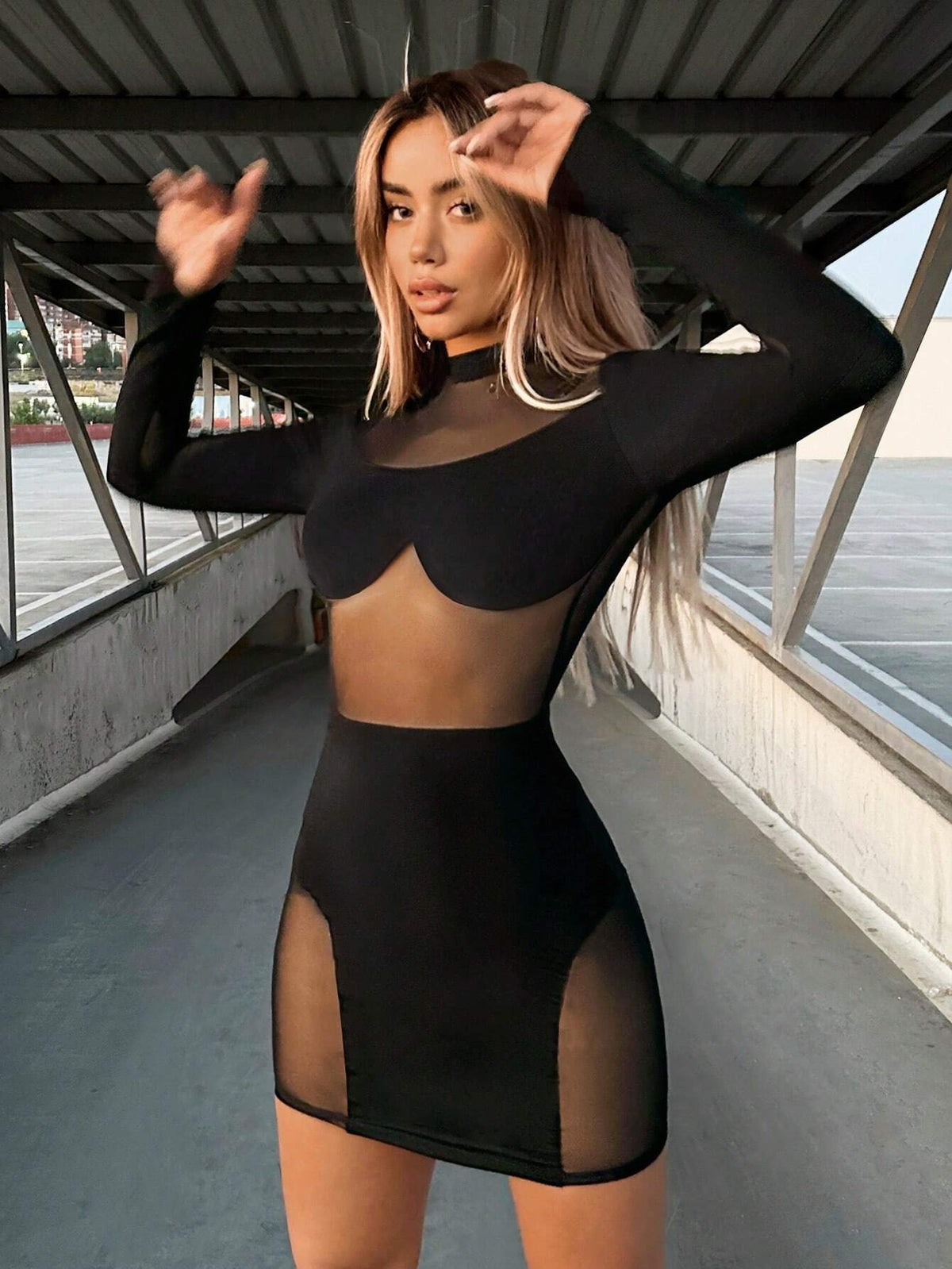 Shein Ropa De Malla Transparente Vestido Transparente Shein