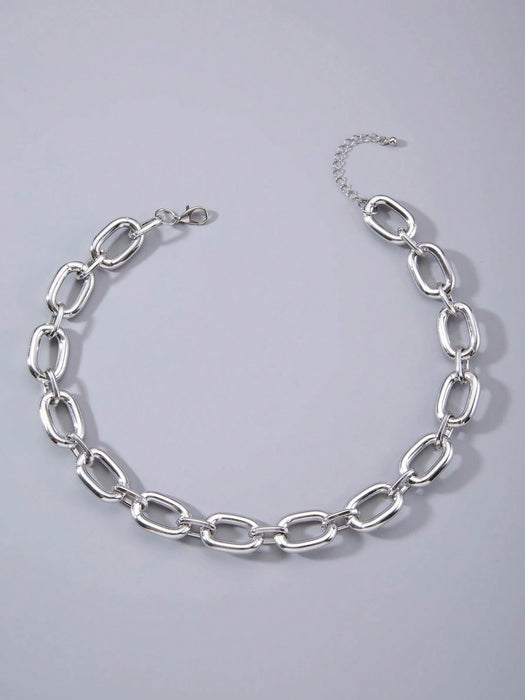 SHEIN imoli 1pc Collar artístico de cadena grande exagerada de moda - Quierox - Tienda Online